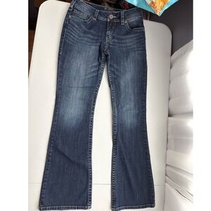 Silver Jeans Suki Bootcut Dark Wash Denim Jeans Embroidered Pockets W30‎ L34